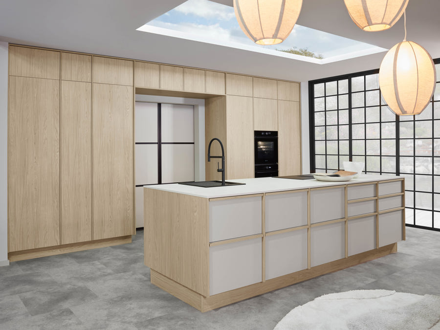 Japandi Keuken Met Lijsten Om Fronten